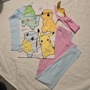 Pokémon Pajamas Snug Fit Size 10 100% Cotton NWT